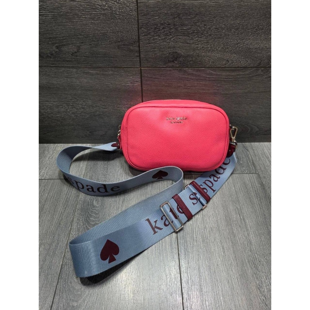 Kate Spade Stoplight Pebble Leather Camera Bag guitar Crossbody Handbag B000565